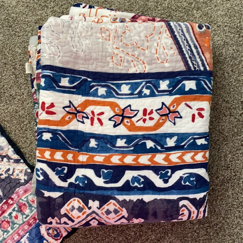 Anthropologie Rafaella Twin Quilt & Quilt Euro Sham